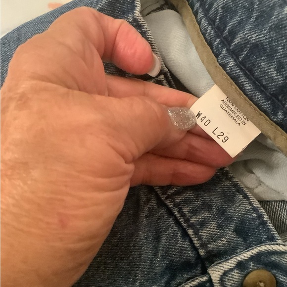 Dockers Khakis Jeans dark Blue cotton 4 pockets 40”x29” in great shape classi… - Picture 8 of 14